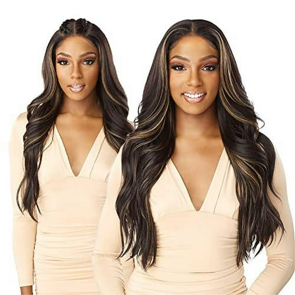 Sensationnel What Lace 13x6 Wigs - BRAELYN synthetic wig Cloud 9 with preplucked hairline - Whatlace BRAELYN (1 JETBLACK)