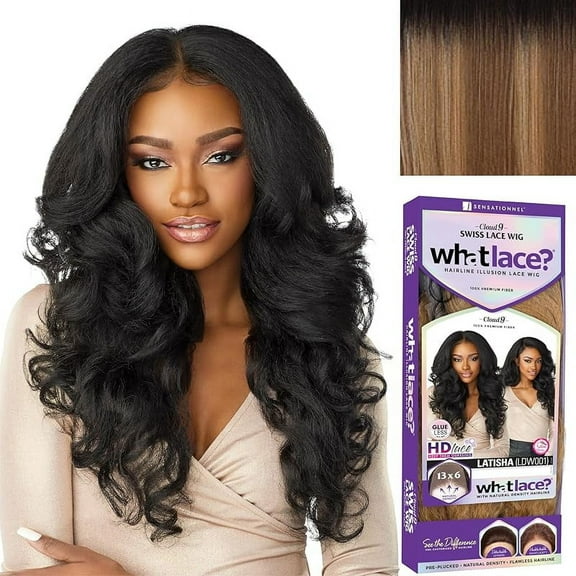 Sensationnel What lace 13x6 Wigs - latisha lacefrontal hand tied glueless synthetic with natural density preplucked hairline (FLAMBOYAGEAUBURN)