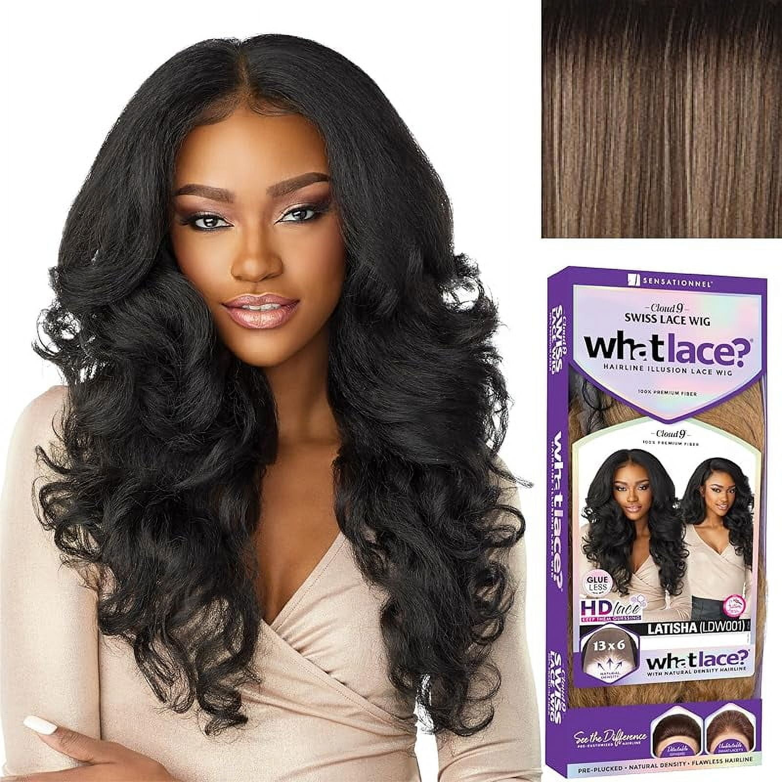 Sensationnel What lace 13x6 Wigs - latisha lacefrontal hand tied glueless synthetic with natural density preplucked hairline (FLAMBOYAGEAUBURN)