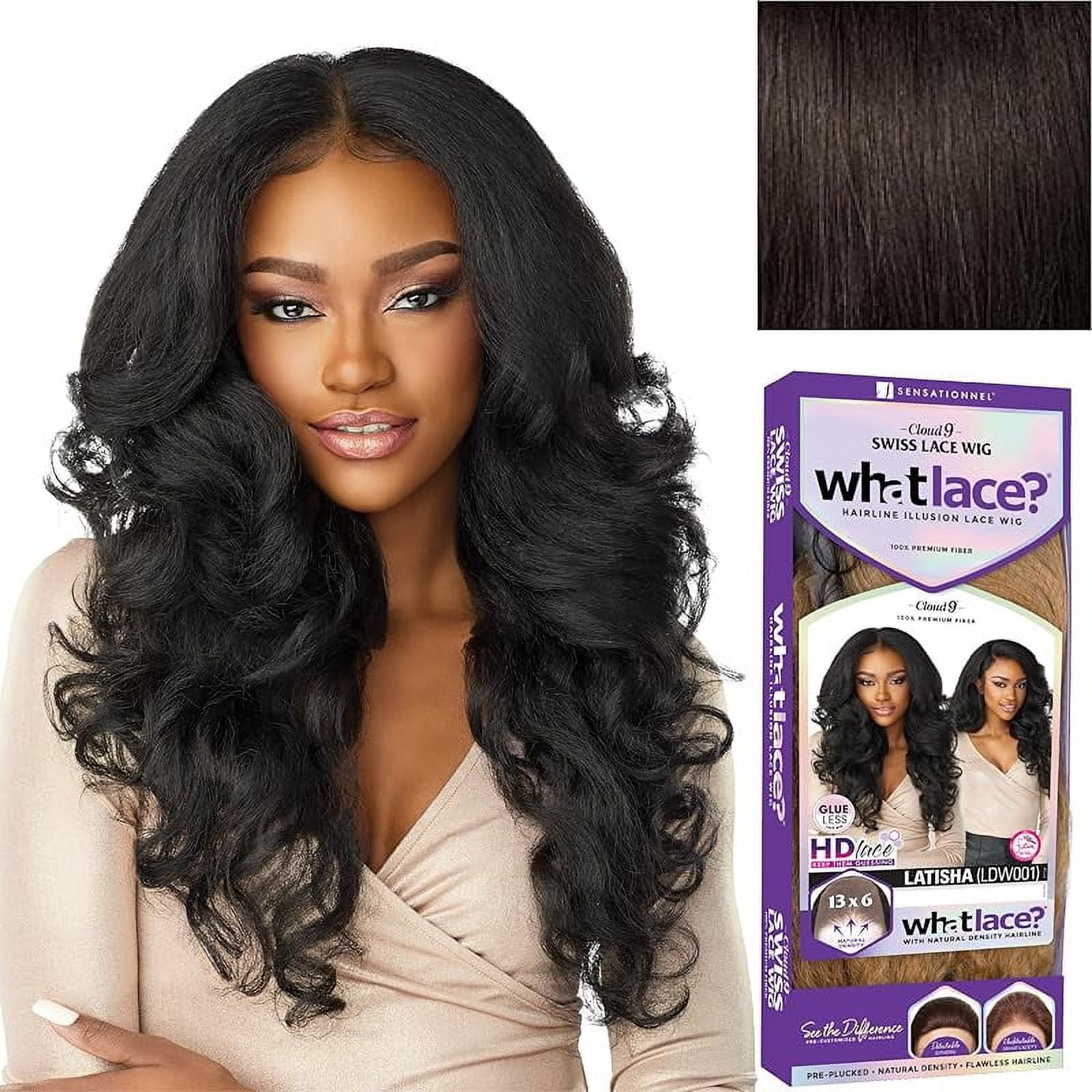 Sensationnel What lace 13x6 wigs - latisha lacefrontal hand tied glueless synthetic with natural density preplucked hairline (FLAMBOYAGEAUBURN)
