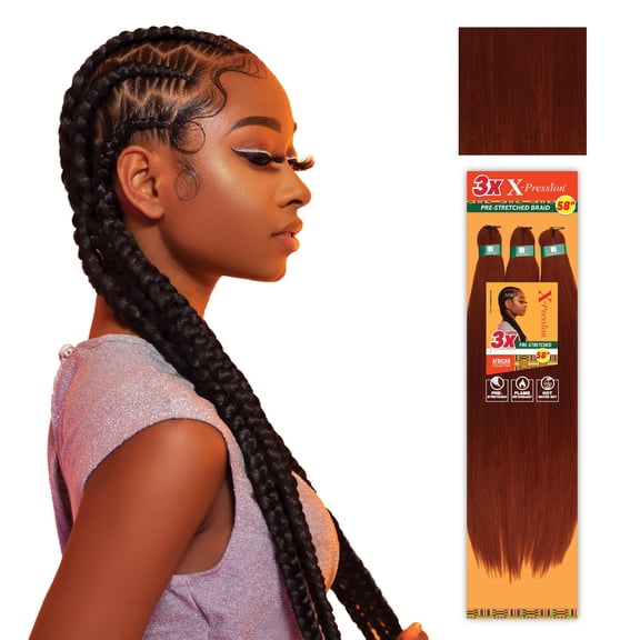 Sensationnel X-Pression Pre-Stretched Braiding Hair 3X 58" - Color 350 (2-Pack)