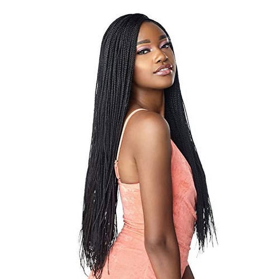 Sensationnel lace front wig - cloud 9 4x4 braid lace wig micro box braid 28 (T1B/30)
