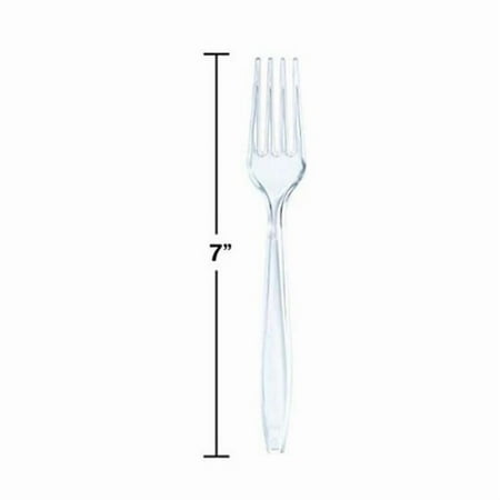Sensations 338381 Boxed Plastic Forks, Clear - 24 Count