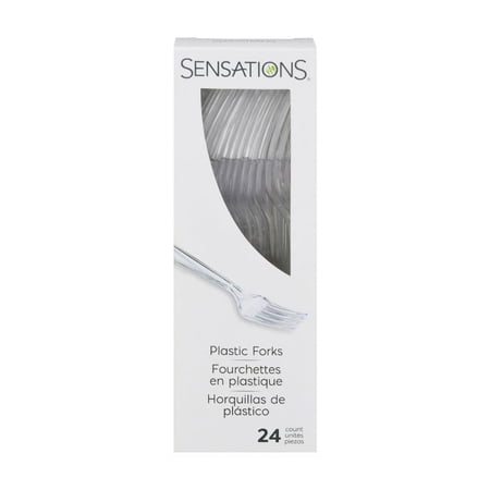 Sensations Clear Plastic Forks (Pack of 10)