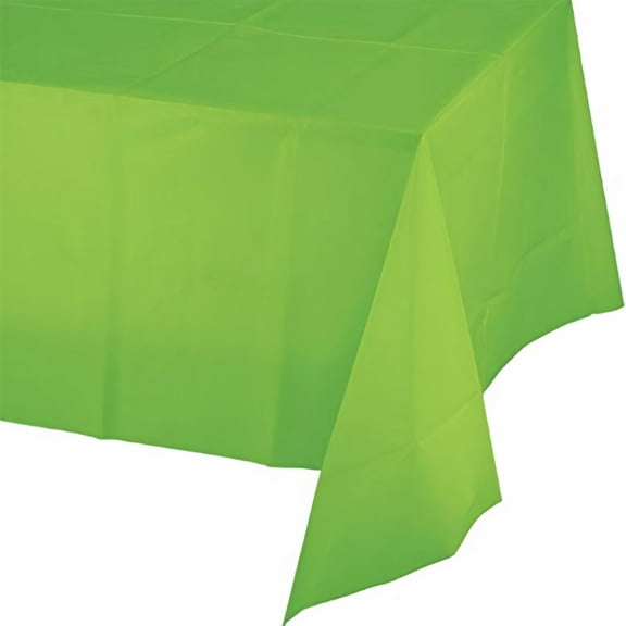 Sensations Plain Lime Green Tablecover (Pack of 3)