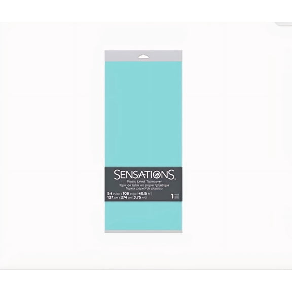 Sensations Spa Blue Plastic Tablecloth (Pack of 6)