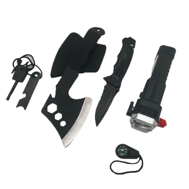 Sensch 6 Piece Camping Survival Tool Kit with 3.3" Folding Knife, 4
