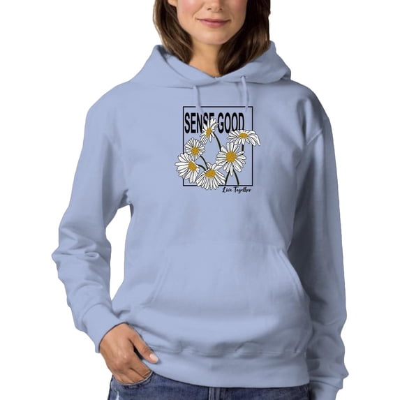 Sense Good Daisies Hoodie Women -Image by Shutterstock, Female XX-Large