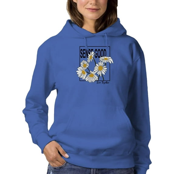 Sense Good Daisies Hoodie Women -Image by Shutterstock, Female x-Large