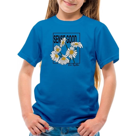 Sense Good Daisies T-Shirt Juniors -Image by Shutterstock,  Small
