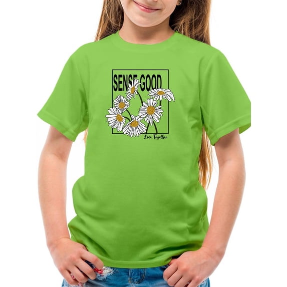 Sense Good Daisies T-Shirt Juniors -Image by Shutterstock, x-Large