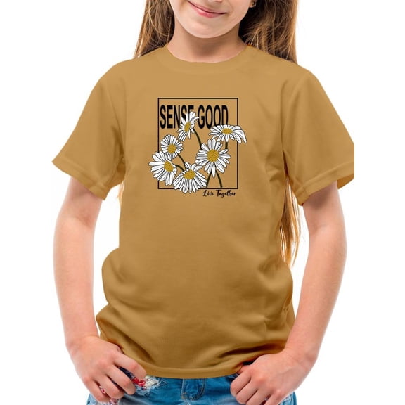 Sense Good Daisies T-Shirt Juniors -Image by Shutterstock,  x-Small