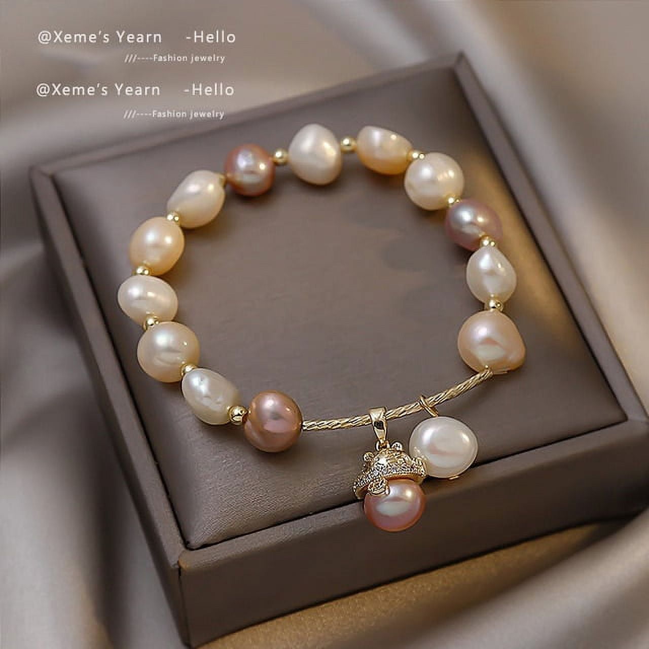 Stainless Steel Good Luck Hanging Tag Pearl Charm Bracelet - China Charm  Bracelet and Charm Bracelets price | Made-in-China.com