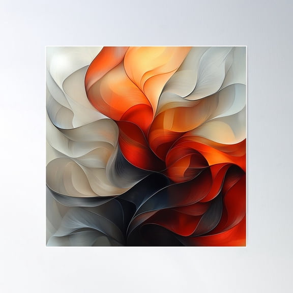Sense Of Movement And Fluidity Poster Wall Art, Modern Wall Decor For Living Room Bedroom, 16x16 UNFRAMED