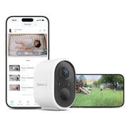 Sense-U Smart Battery Baby Monitor Security Camera, Indoor/Outdoor Use, AI Movement Detection, 1080p Video Monitor, Wireless Camera, 2-Way Audio, No Monthly Fee
