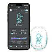 Sense-U Pro Baby Movement Monitor with Arousal Vibration, Movement/Rollover/Overheating Alerts, Audible & App Notifications, Easy Clip-On Design, Smart Sleep Monitor