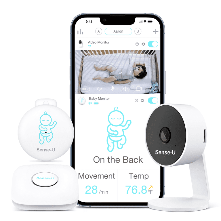 Sense-U Smart 3+Camera Baby Monitor, Sleep & Health Tracker, 1080p 