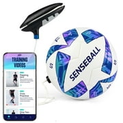 SenseBall Soccer Ball & Soccer Training App - Blue Size 3 (All) - Kickback Trainer