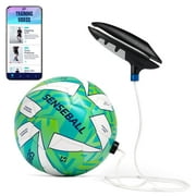 SenseBall Soccer Ball & Soccer Training App - Green Size 2 (Pro) - Kickback Trainer