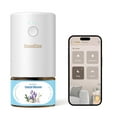 thumbnail image 1 of SenseFlow Smart Wi-Fi Space Fragrance Diffuser SF101S – Adjustable Natural Atomizer Essential Oil Kit, 120-Day Aroma, LED Light, Customizable Schedule - Coastal Blossom, 1 of 15