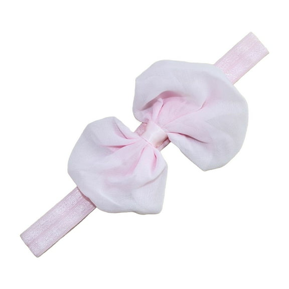 SenseStyle Baby Headbands, Flower Bow Headbands Chiffon Bow Soft Hair Headwear Hair Accessory for Baby Girls Newborns Infants Toddler and Kids Bandana Headband Pink