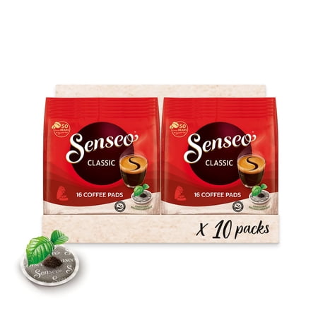 Senseo Single Serve Medium Roast Compostable Coffee Pods for Hot, Iced & Cold Brew, 16ct X 10 Bags