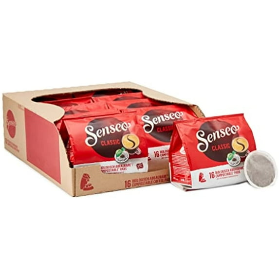 Senseo Single Serve Medium Roast Compostable Coffee Pods for Hot, Iced & Cold Brew, 16ct X 10 Bags