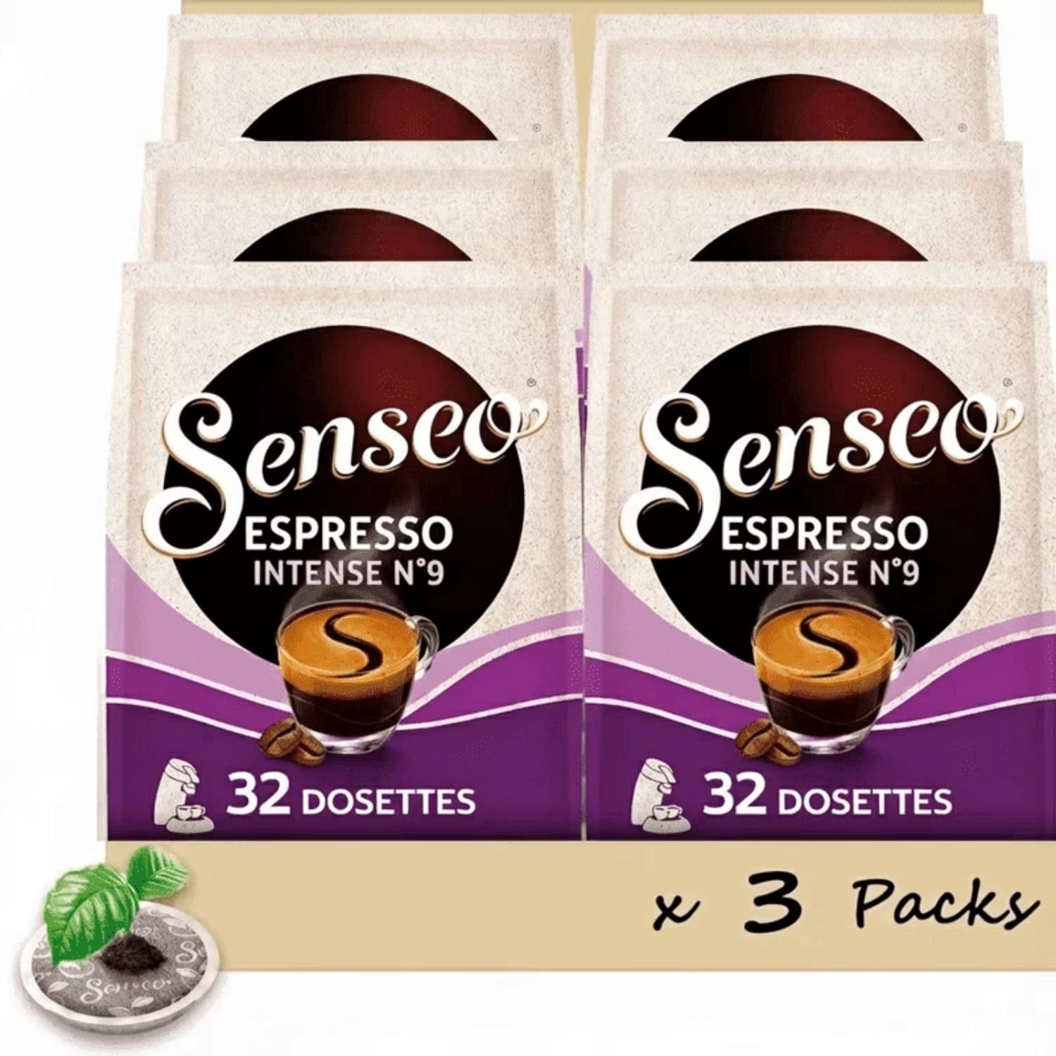 Senseo Espresso Coffee Pods ,Dark Roast Pads Arabica Blend Compatible with Philips Senseo Coffee Machines,3 Packs of 32 Pods
