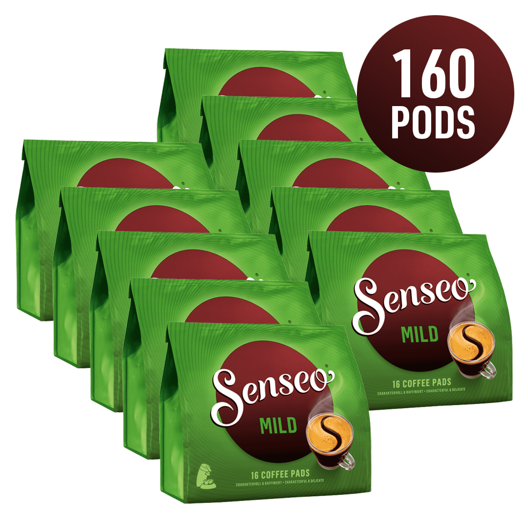 Senseo Mild Roast Coffee Pods, 160 Count (10 Packs of 16 Pods)