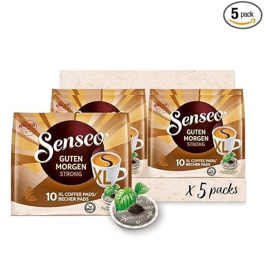 Senseo Pads Guten Morgen Strong XL, 5 x 10 Drinks, 50 Coffee Pods