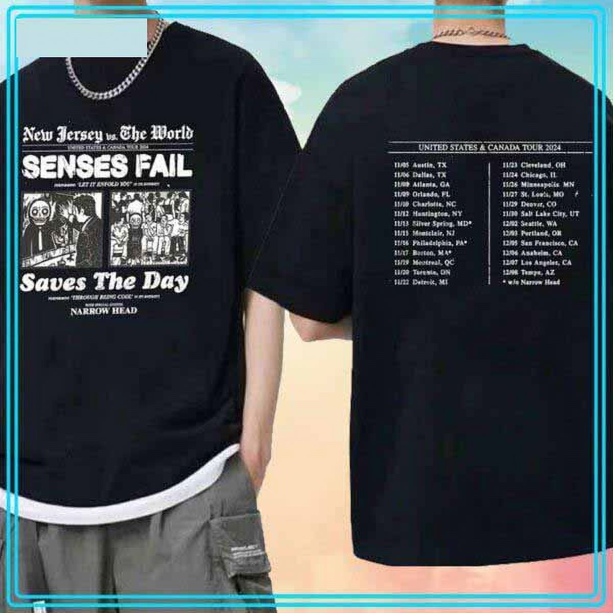 Senses Fail Saves The Day Plot New Jersey Vs The World Tour 2024 Shirt