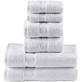 thumbnail image 1 of Senses Textured Rice Weave 6 Piece Bathroom Towel Set (White), 1 of 5