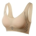 thumbnail image 1 of Sensestyle Bras for Women No Underwire Gather Bra Smoothing Wireless Powerful Anti Sagging Bras Womens Bras Khaki M, 1 of 4