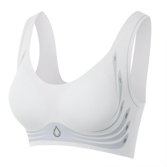 Sensestyle Bras for Women No Underwire Gather Bra Smoothing Wireless Powerful Anti Sagging Bras Womens Bras Sky Blue L