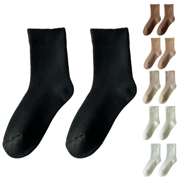 Sensestyle Hiking Socks Women, Women Thin Cotton Socks Soft Cotton Bootie Socks Women Above Ankle Crew Socks Winter Socks for Women Beige