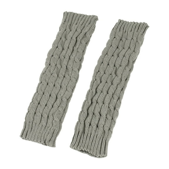 Sensestyle Leg Warmers, Men's Women's Winter Plush Belt Wool Dough Hosiery Knitted Wool Warm Leg Boots Thickened Socks for Women Grey