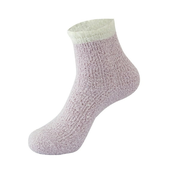 Sensestyle Womens Socks, Womens Fuzzy Socks Cozy Winter Cabin Slipper Warm Fleece Soft Thick Comfy Socks Winter Socks for Women Purple