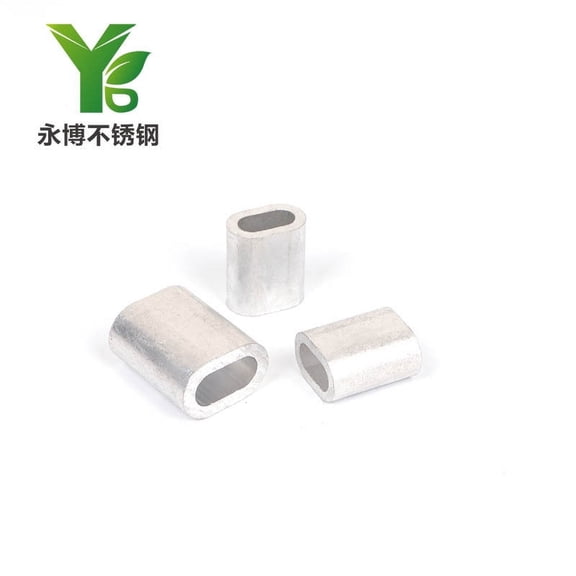 Senseth 400 Pcs Cable Wire Rope Wire Rope Aluminum Sleeve Chuck 0.70X0.65X0.50CM Silver