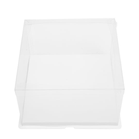 Sensethe 10" Clear Square Cake Box Bakery Container Gift Dessert Display Case