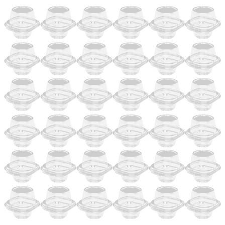 Sensethe 100Pcs Plastic Cupcake or Muffin Containers Plastic Cake Holders Clear Plastic Cupcake Holders