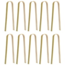 Sensethe 20 Disposable Bamboo Tongs for Bread, Toast, Food, and Grill Serving Clips