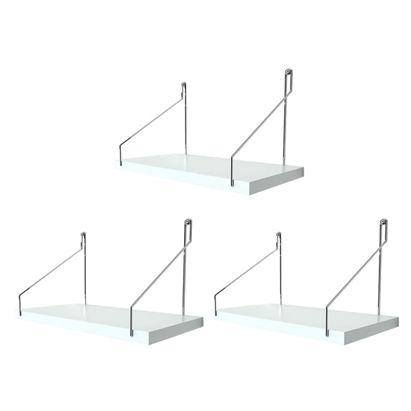 Sensethe 3Pcs Wall-mounted Floating Shelves Room Hanging Rack Useful Wall Hanging Baffle