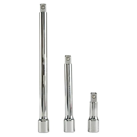 3 Piece Extension Bar Set 3/8 Drive Chrome-Vanadium Steel for Sliding Rod Hard-to-Reach Fasteners