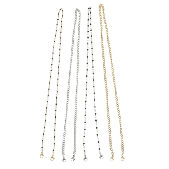 Sensethe 4pcs Multi-function Face Mask Lanyards Anti-lost Eyeglass Chains Decoration