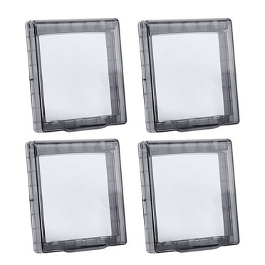 Sensethe 4pcs Waterproof Outdoor Switch Socket Box Cover Black