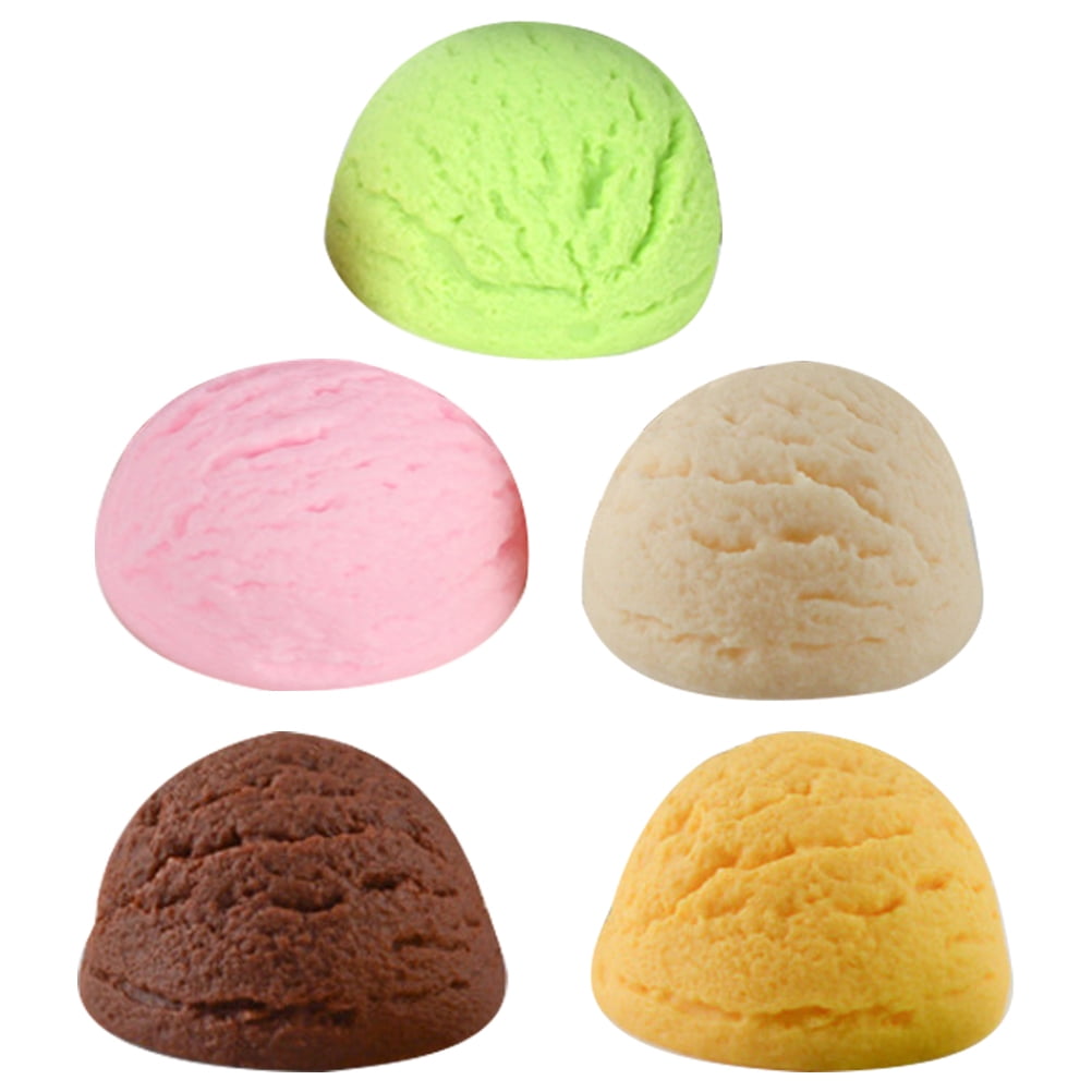 Sensethe 5pcs Simulated Ice Cream Balls Lifelike Ice Cream Props ...