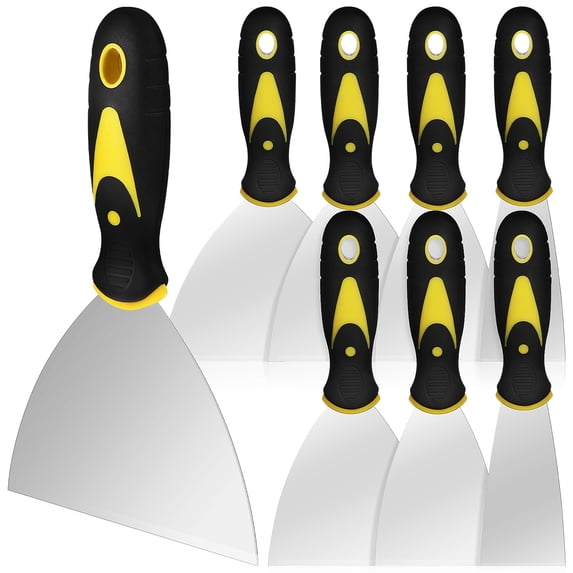 FUEENIRVA Spatula Set Stainless Steel Handyman Home Decoration 8Pcs 2in 3in 4in 5in