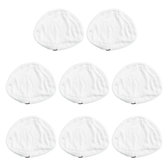 Sensethe 8Pcs Triangle Steam Mop Cleaning Pads White Washable Cloths