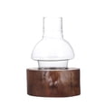 thumbnail image 1 of Sensethe Holder Glass Candlestick Tealight Candlestick Rack Stand Housewarming Gift with Wooden Base for Home Office, 1 of 8