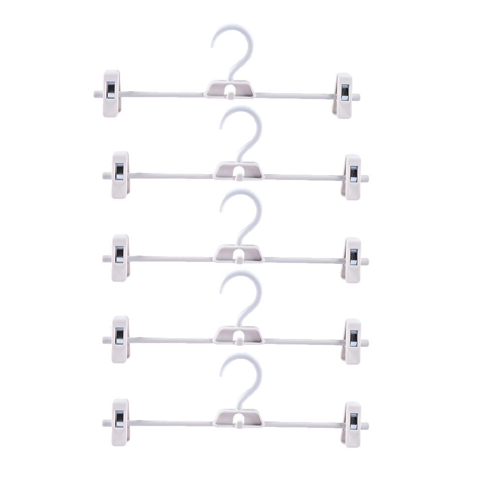 Sensethe Jeans Nonslip Clip 5Pcs 5 Tier Skirt Hanger with Clips